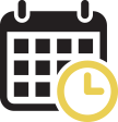 Clock On Calendar Icon